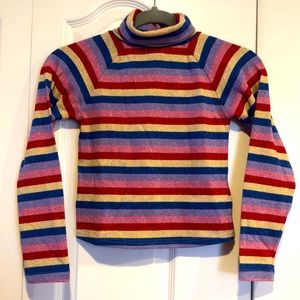 Route 66 Long Sleeve Sparkle Turtleneck Top